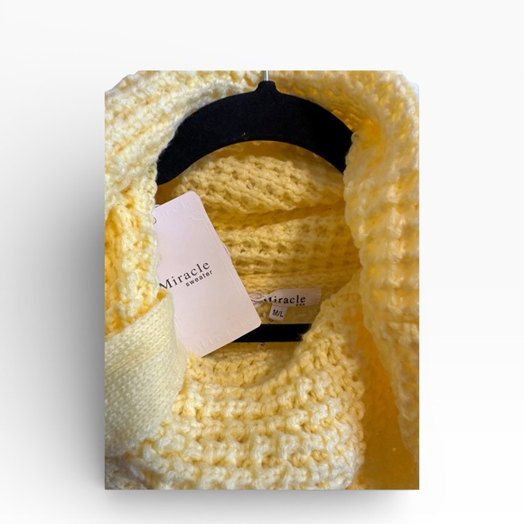 Miracle Yellow Cowl Neck Sweater with Button Accents - Picture 4 of 4